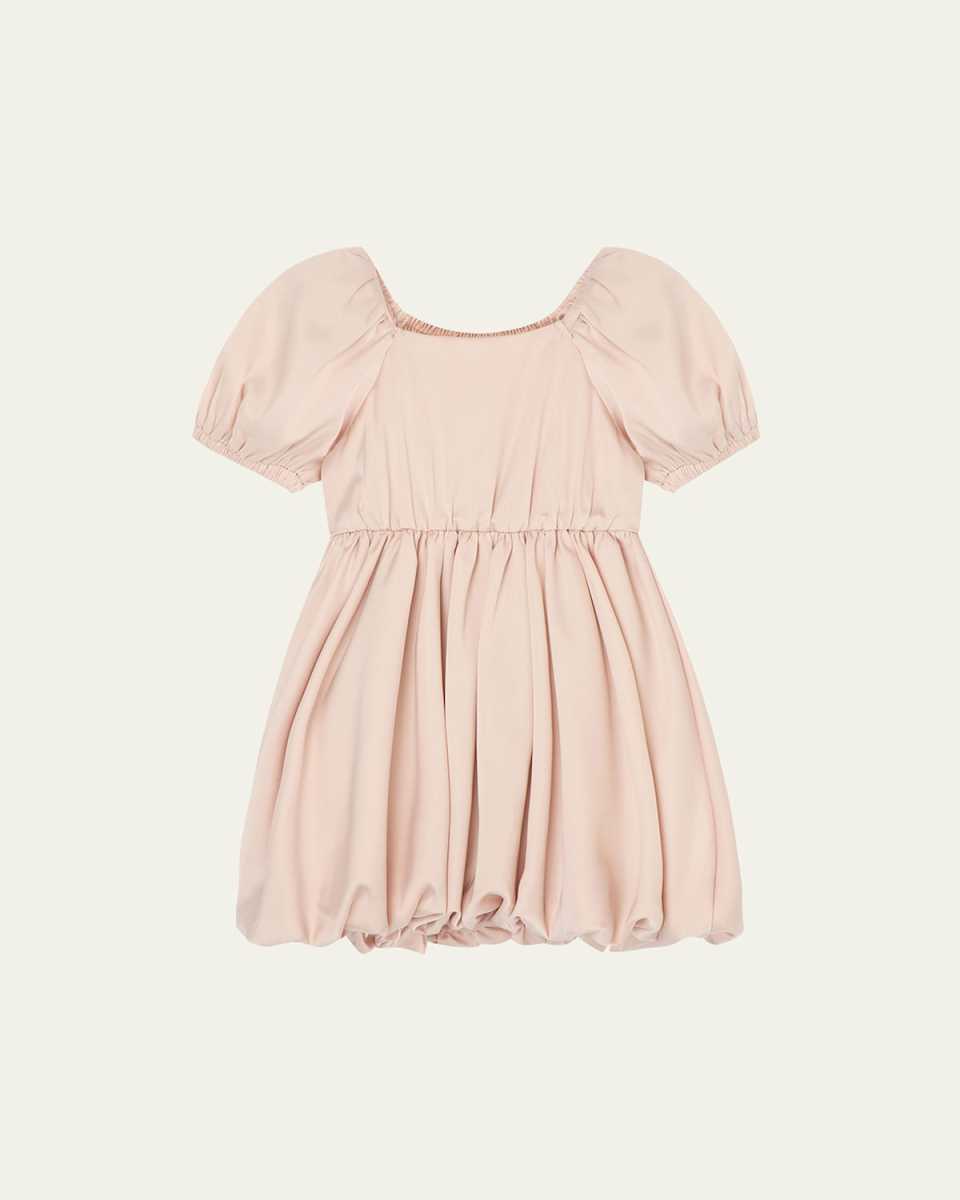Girl's Charmeuse Bubble Dress, Size 4-6X